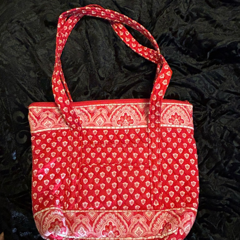 Vera Bradley Red and White Patterned Tote